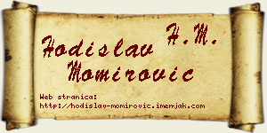 Hodislav Momirović vizit kartica